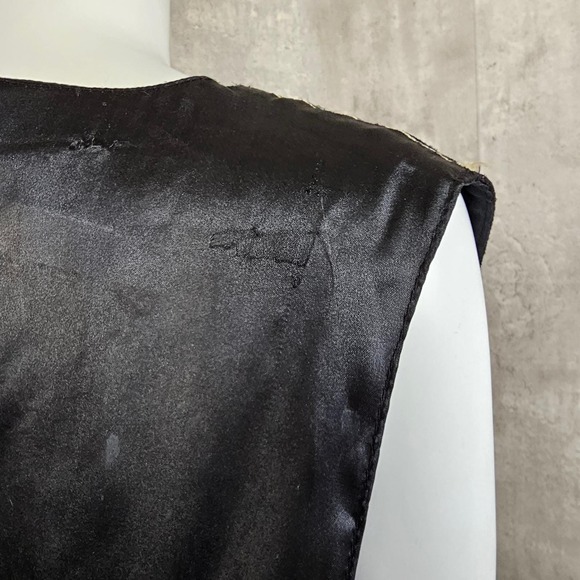 Vintage 70s Cheyenne Suede Vest Gold Embroidery Boho Folk Festival Waistcoat S - Picture 7 of 8